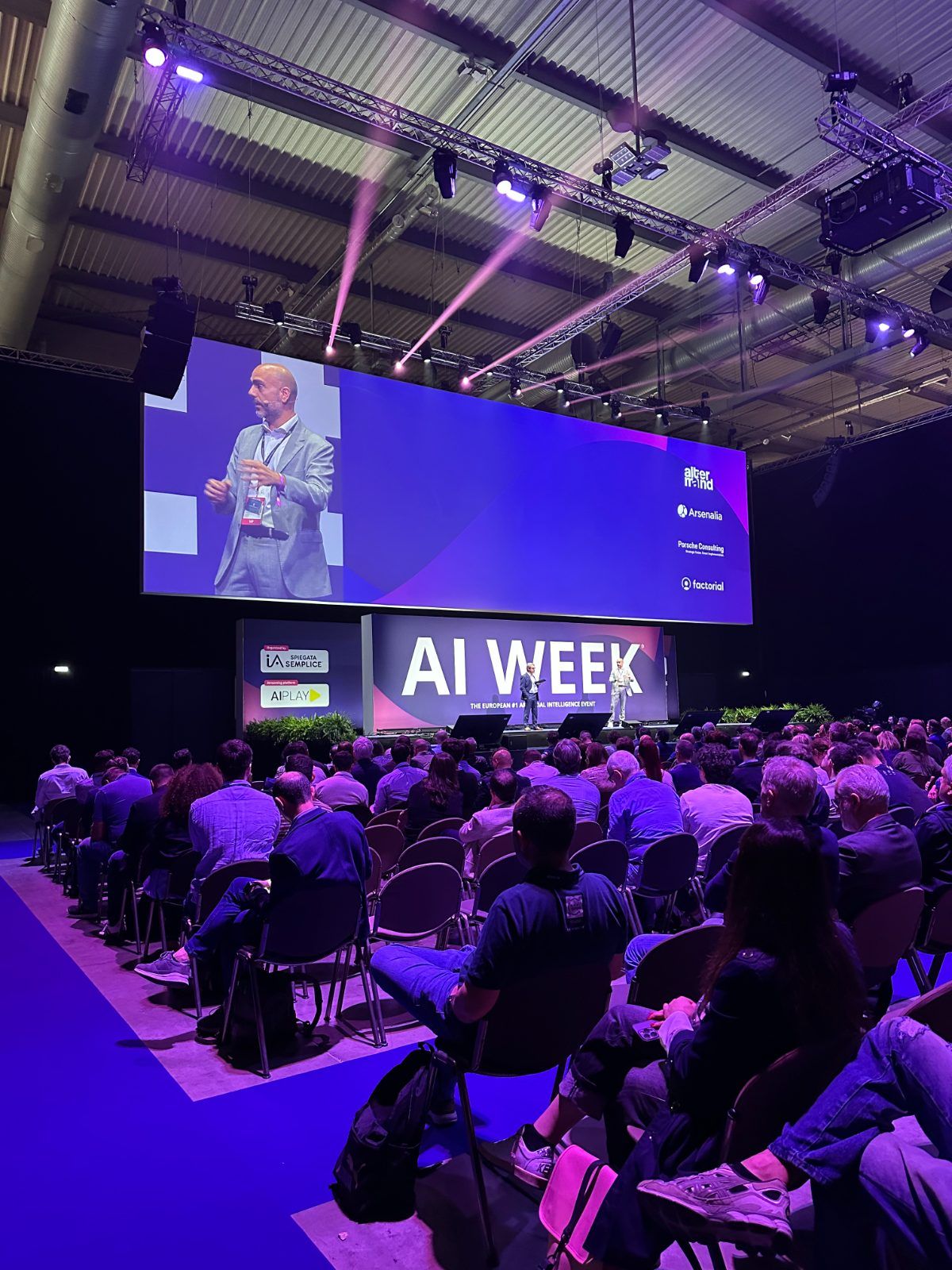 Habib Bhatti during a session at AI Week Milan